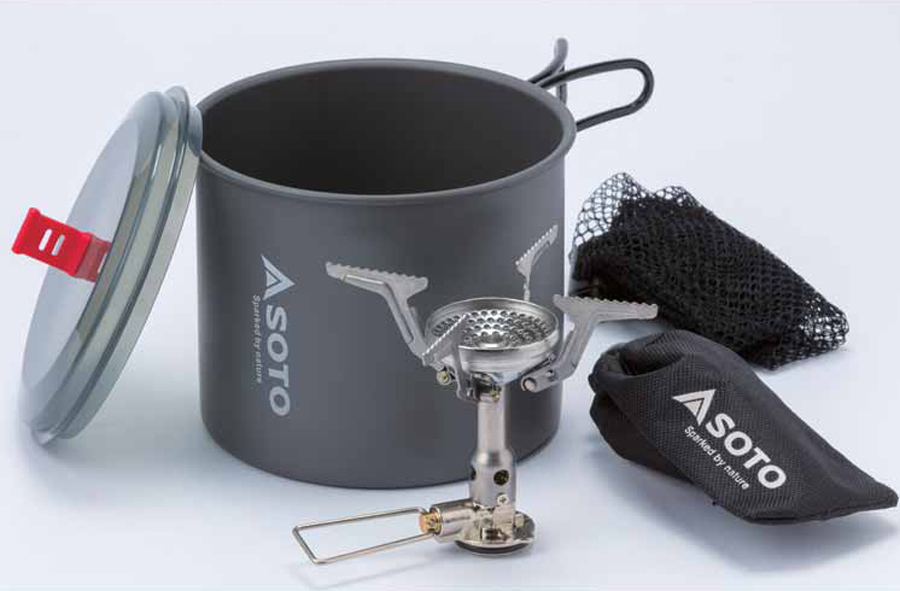 Soto New River Pot + Amicus Stove Camping & Hiking Cookset 
