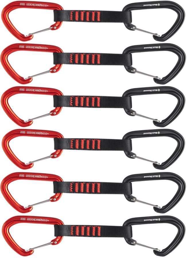 Black Diamond HotWire Quickpack Rock Climbing Quickdraw Set