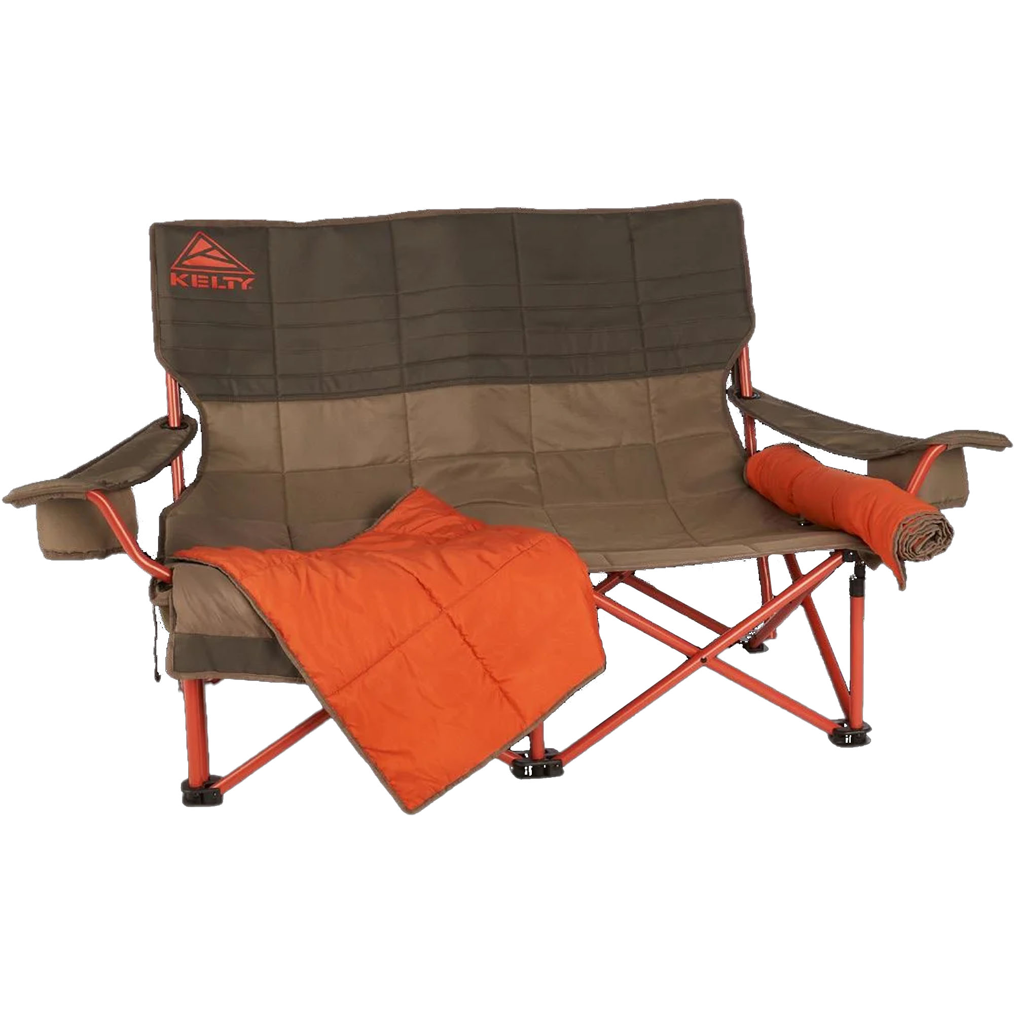 Kelty Loveseat Low Nest Padded Double Camping Chair + Blanket