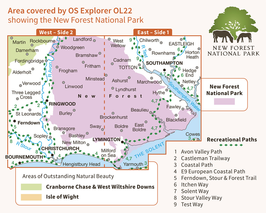 Ordnance Survey Explorer Area Map