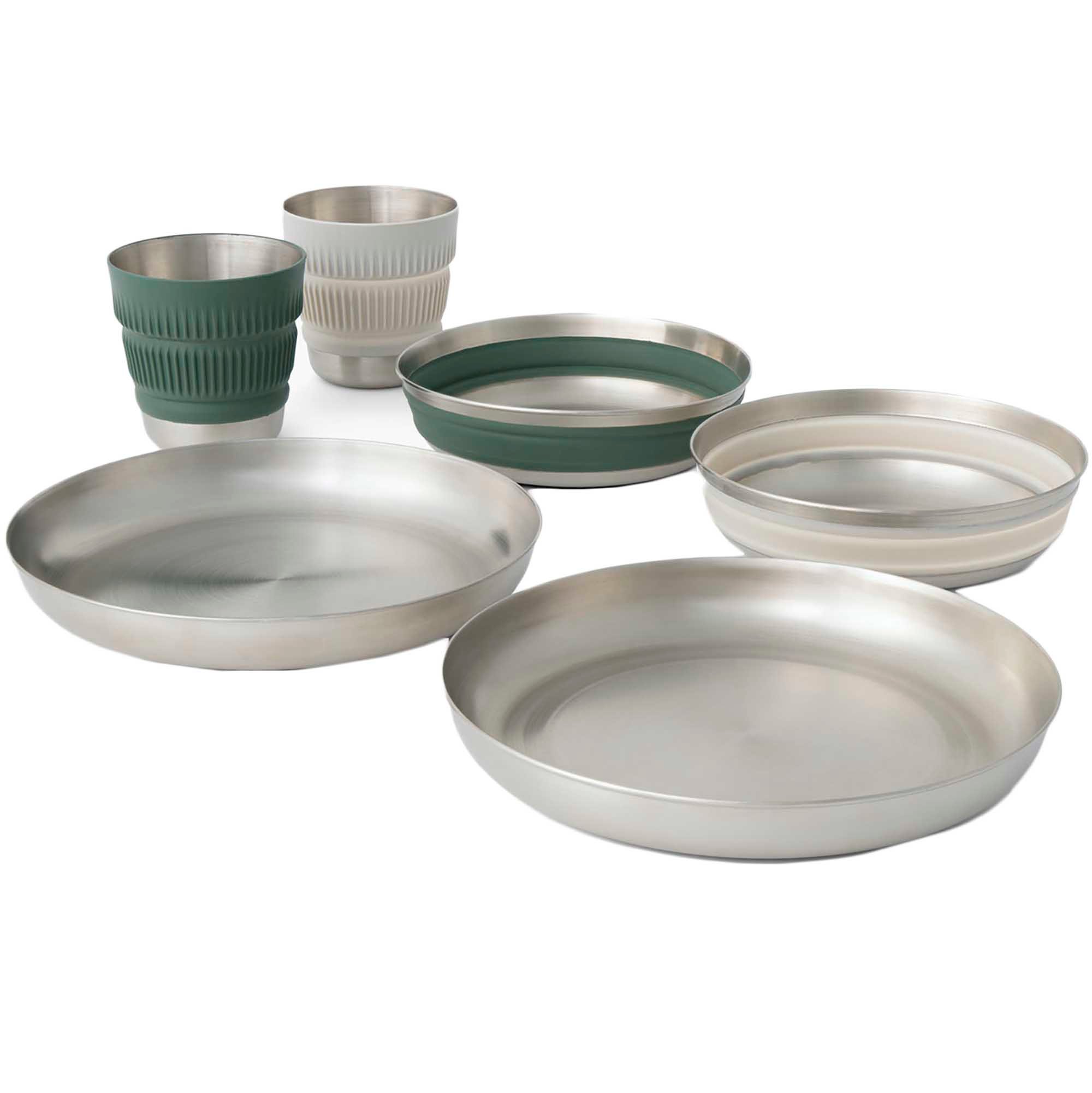 Sea to Summit Detour Stainless Steel 6pc Collapsible Dinnerware Set