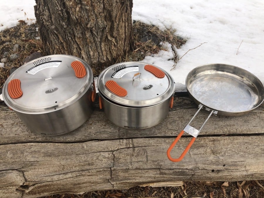 GSI Outdoors Glacier Stainless Base Camper Cookware Set