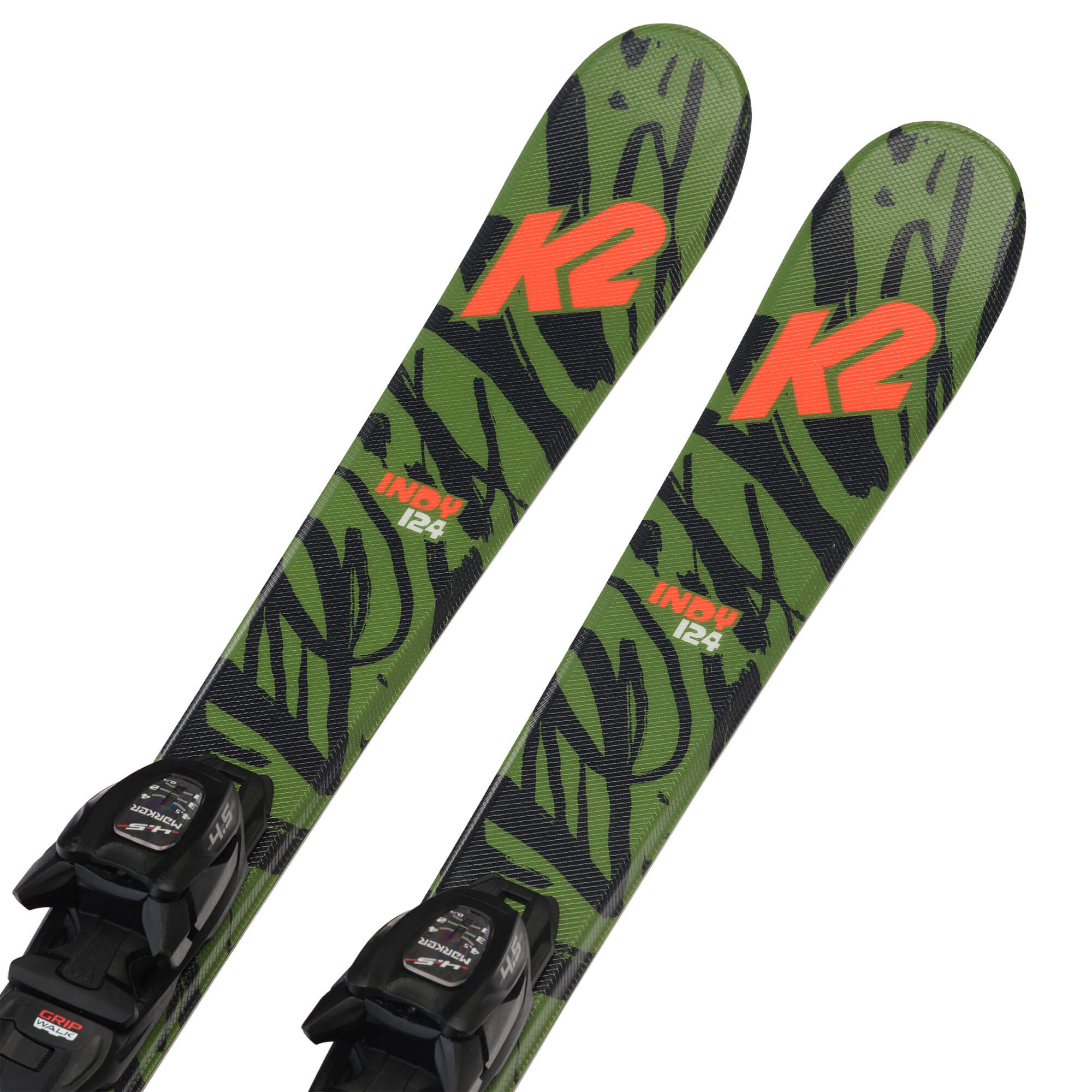 K2 Indy + Marker 4.5 FDT Kid's Ski Set