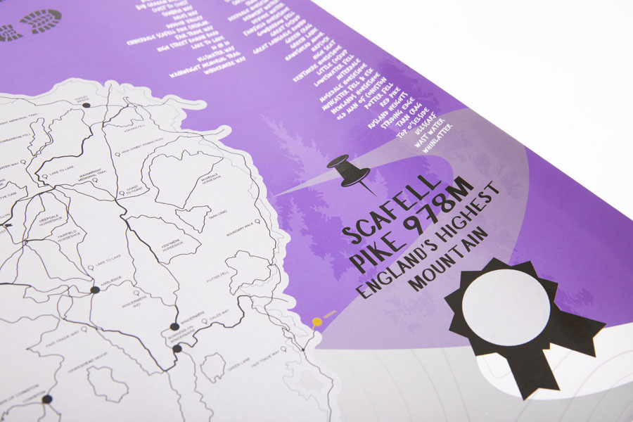 UK Trail Maps Trails Scratch-Off Wall Map