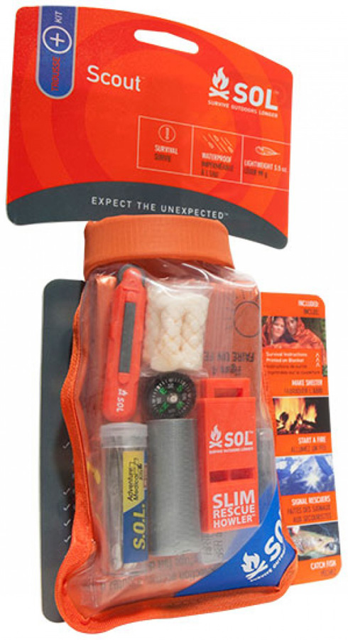 SOL Scout Compact Waterproof Outdoor Survival Kit