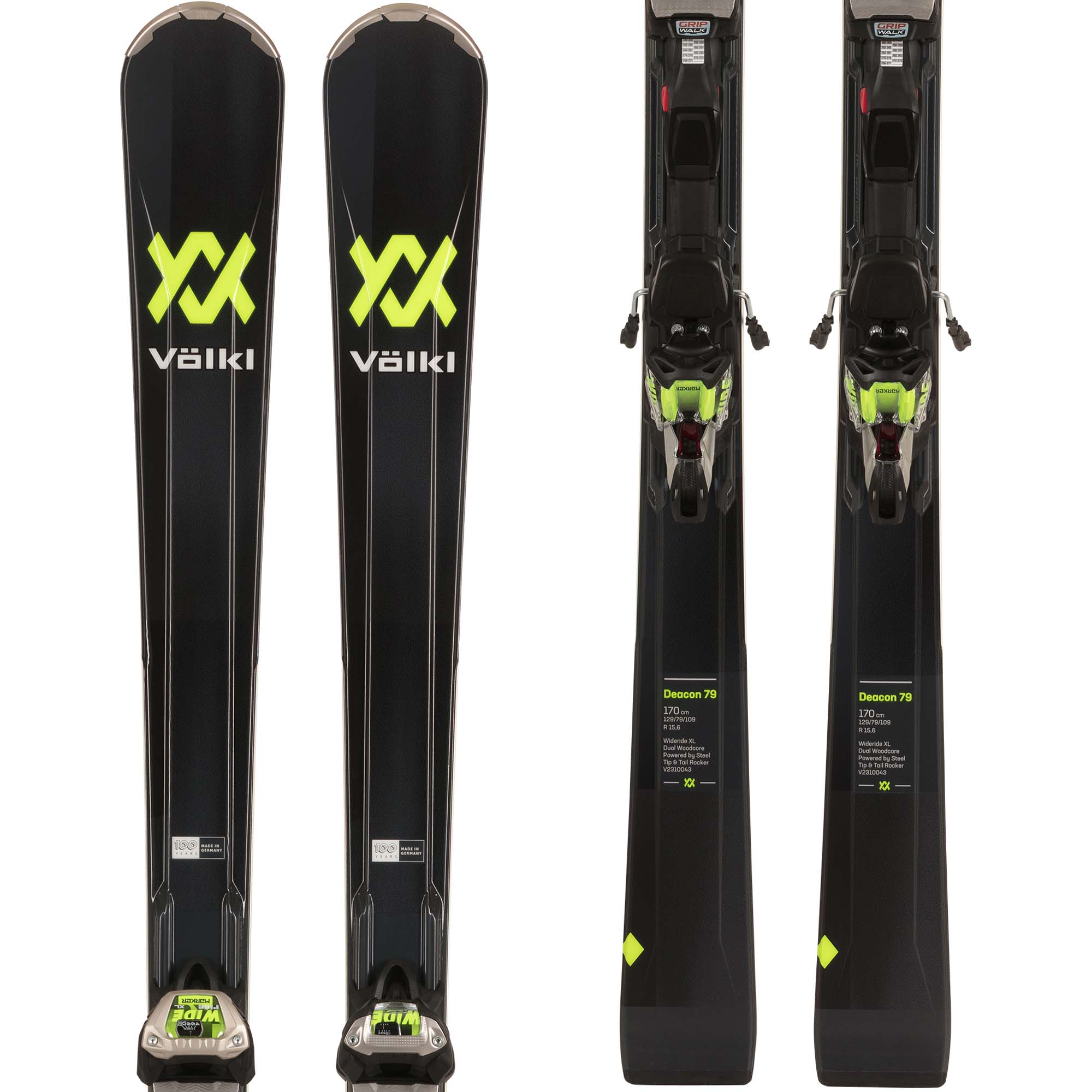 Volkl Deacon 79 + Marker iPT Wide Ride XL B-Grade Skis