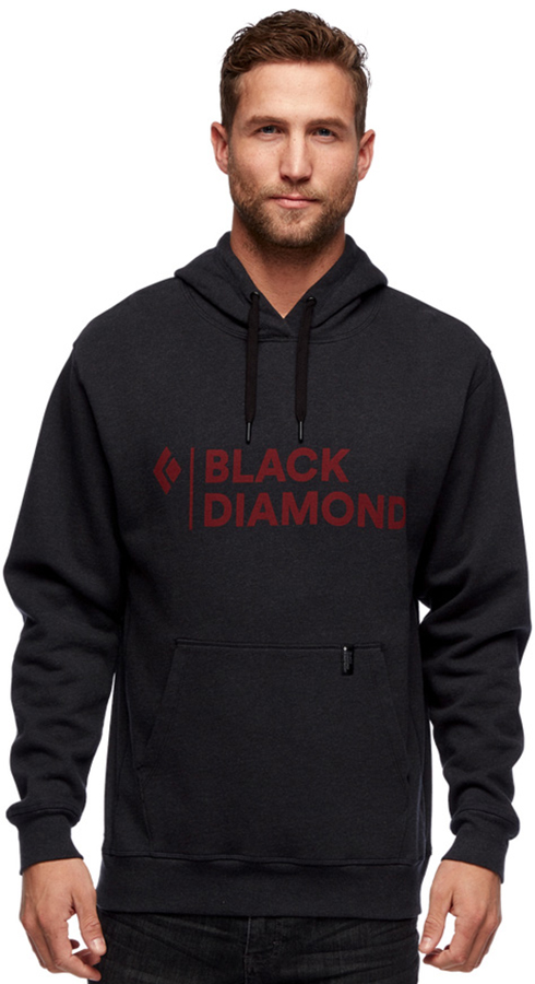 Black Diamond Stacked Logo Men's Pullover Hoodie