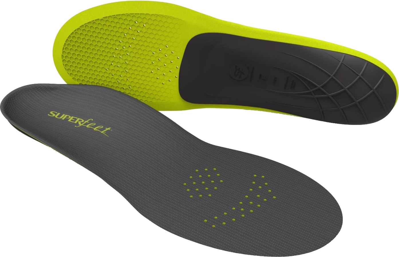 Superfeet Active Support Low Arch (Carbon) High Performance Running Shoe Insoles