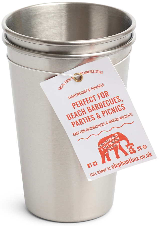 Elephant Box 600ml Stainless Steel Cup Set Resuable Tumblers