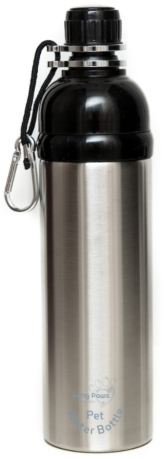 Long Paws Lick N Flow 750ml Stainless Steel Dog Water Bottle 