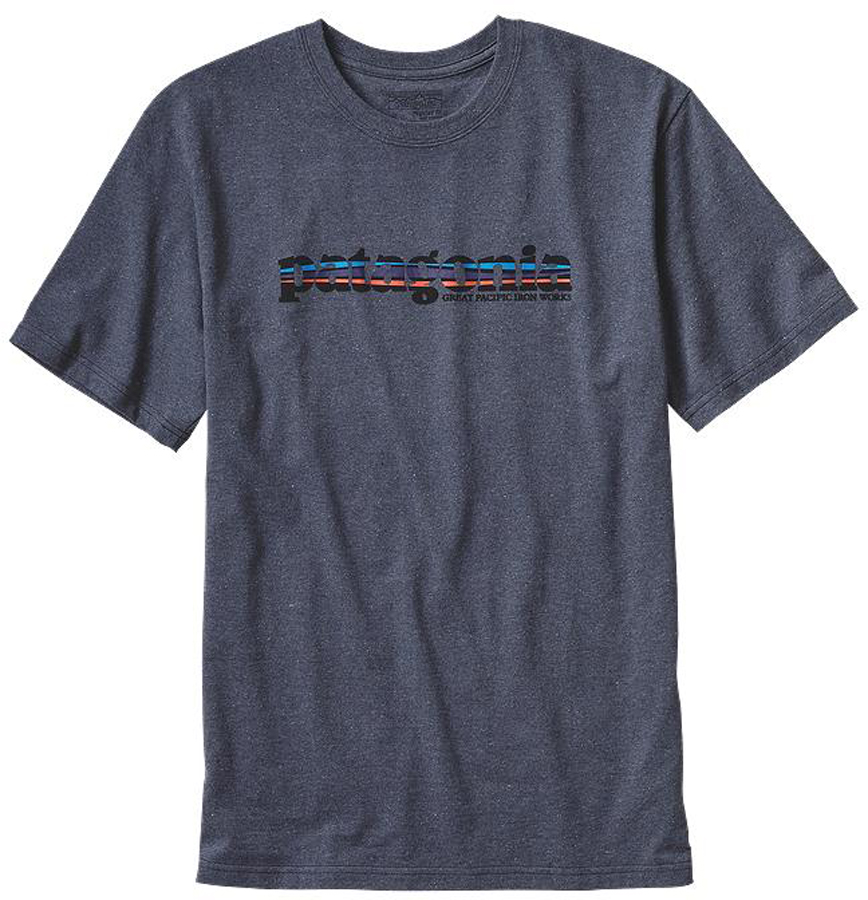 Patagonia 73 Text Logo Recylced T Shirt Absolute Snow