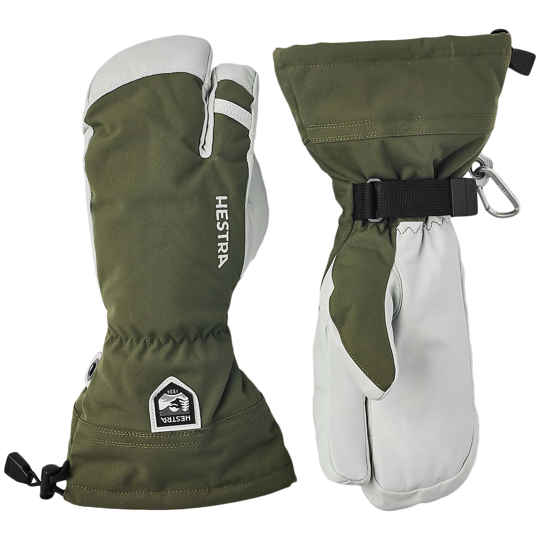 Hestra Army Leather Heli 3 Finger Waterproof Snowboard Gloves