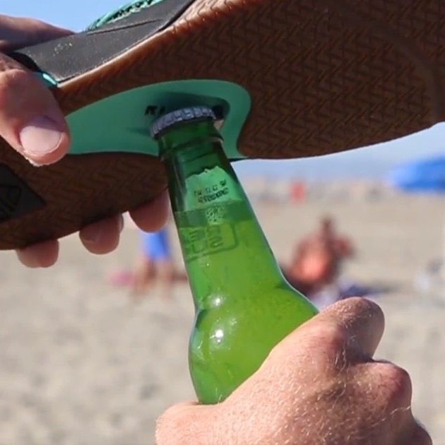 Reef Fanning Men's Flip Flops + Bottle Opener