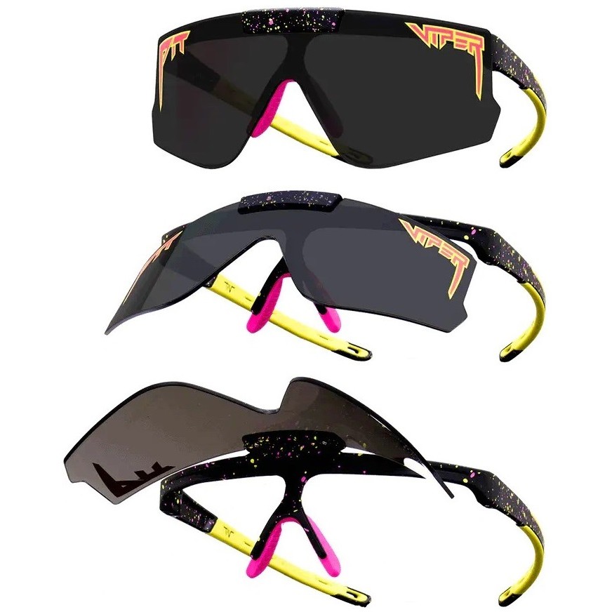 Pit Viper The Exec Flip-Offs – Occhiali Da Sole Polarizzati Cat.3, Lenti Arcobaleno Multicolore, Tecnologia Flip-Up - 6