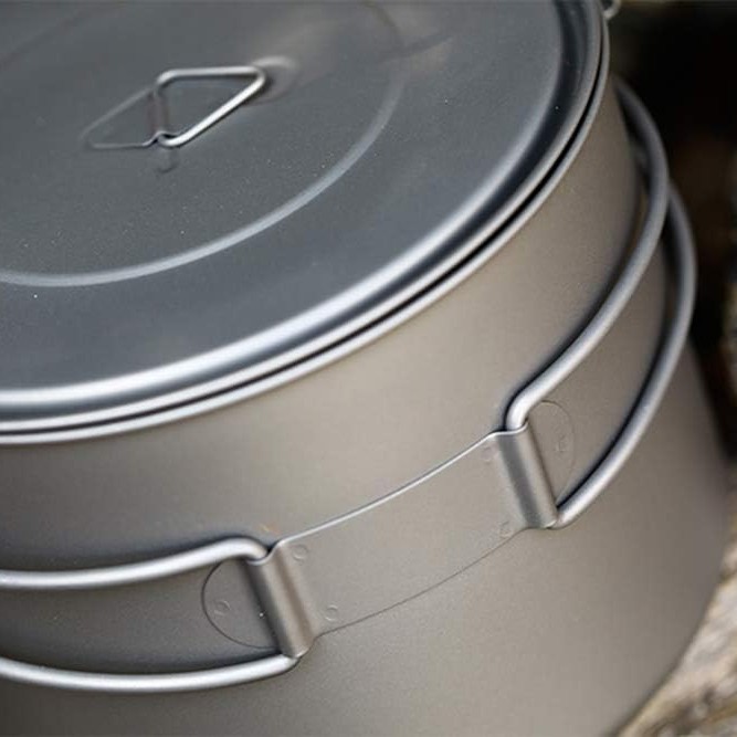 Toaks Titanium Pot With Bail Handle Ultralight Camping Cookware