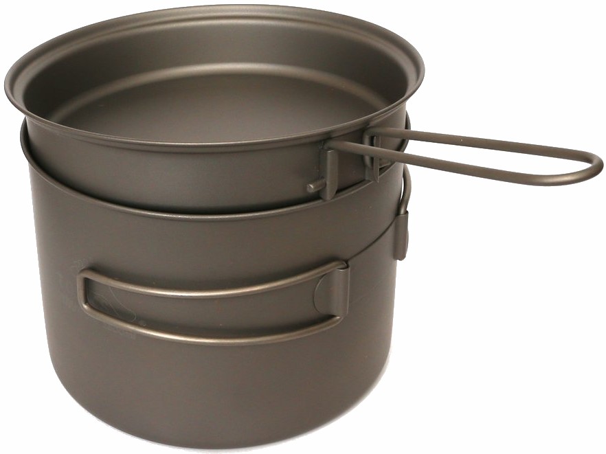 Toaks Titanium Pot With Pan Ultralight Camping Cookware
