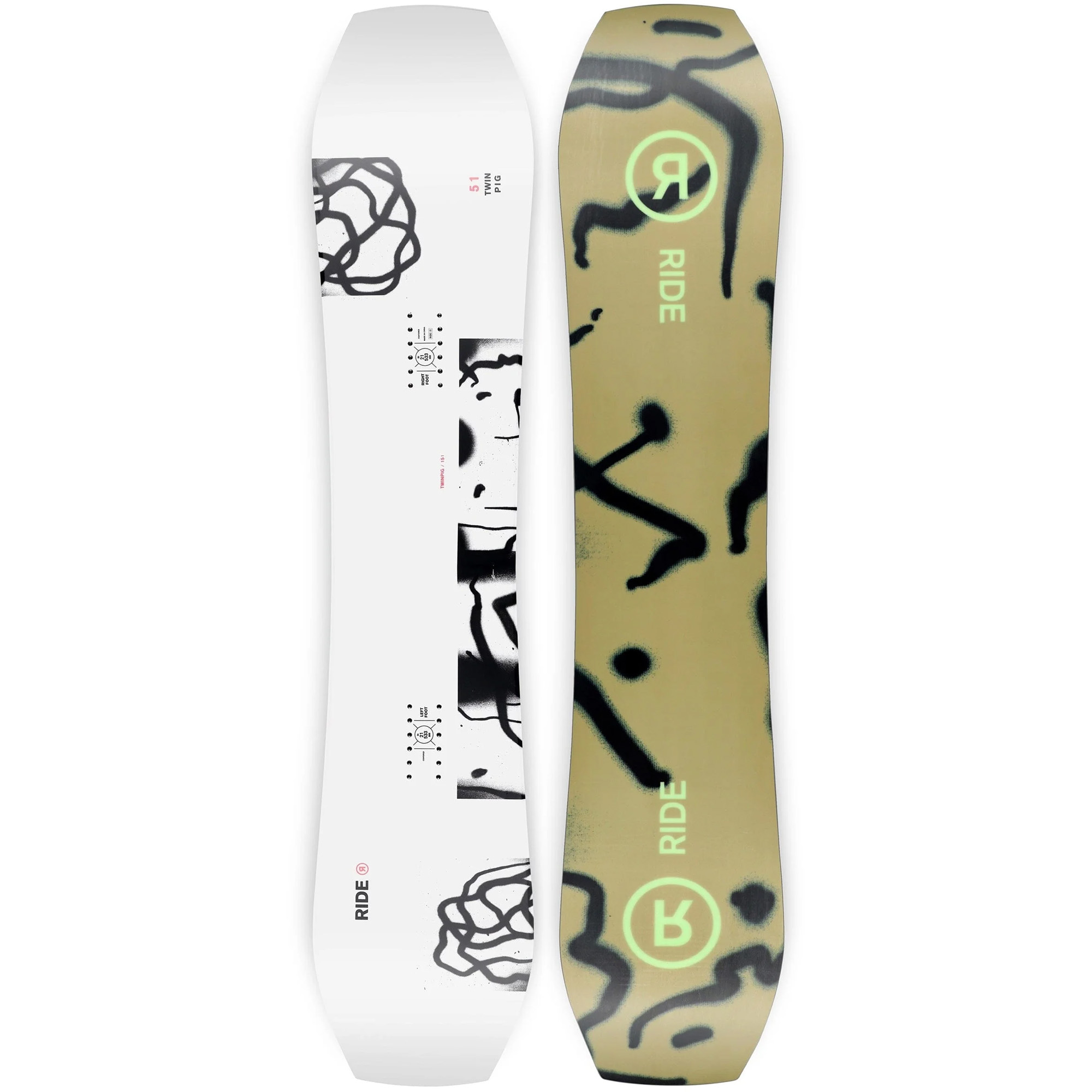 Ride TwinPig All Mountain/Freestyle Snowboard