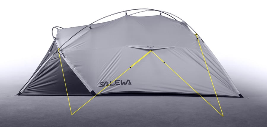 Salewa Litetrek 3 Lightweight Hiking Tent + Footprint