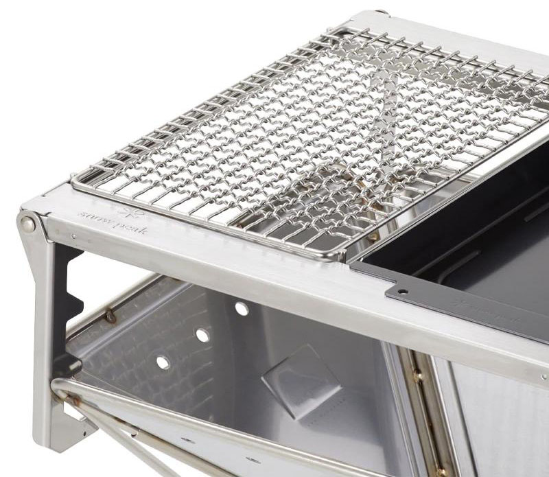 Snow Peak Grill Stainless Half Pro Firepit Accessory