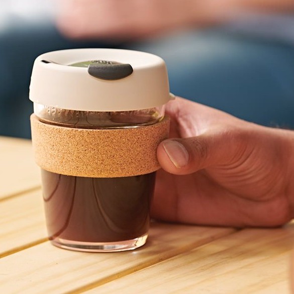KeepCup Brew Cork Glass 340ml Reusable Tea/Coffee Cup