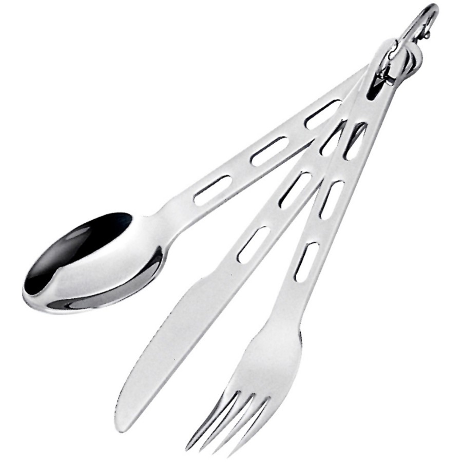 GSI Outdoors Glacier Stainless Ring Cutlery Set Camping Utensils 