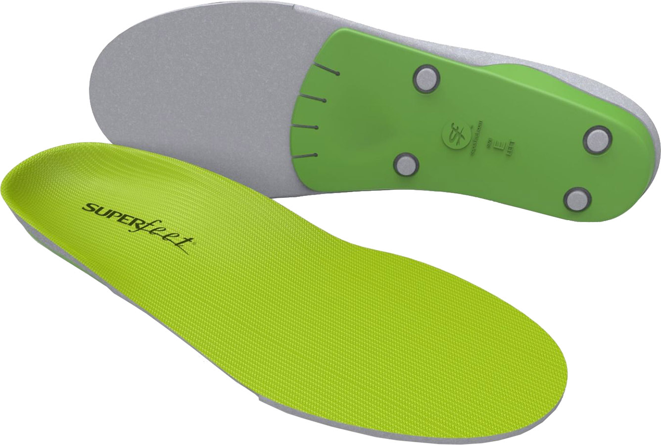 Superfeet All-Purpose Wide Fit Support (Wide Green) Performance Running/Hiking Insoles