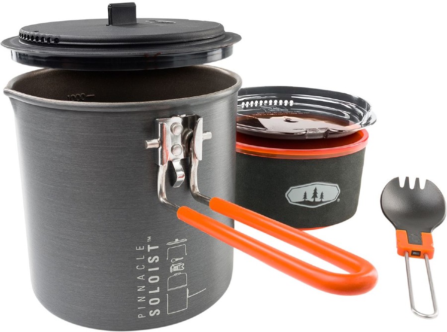 GSI Outdoors Pinnacle Soloist 2 Compact Camping Solo Cookset