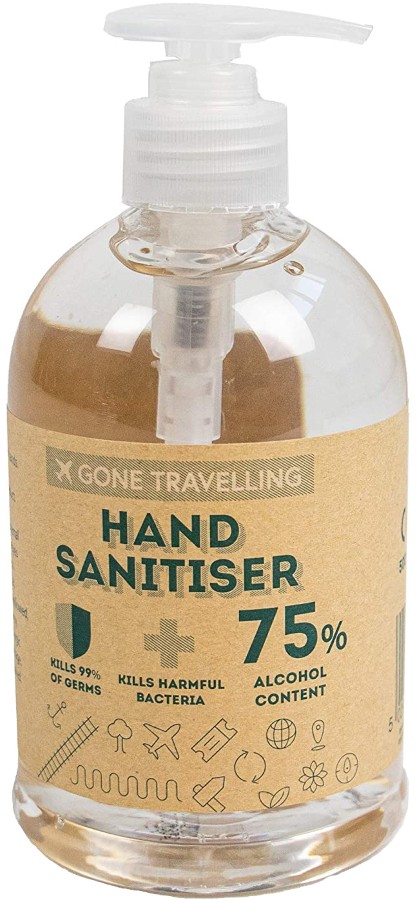 Gone Travelling Antibacterial Hand Sanitiser Gel 500ml Travel Protection