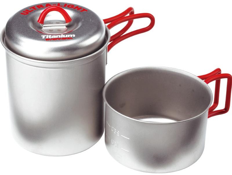 Evernew Titanium Stacking Solo Set Ultralight Camping Cookware